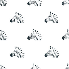Fototapeta na wymiar Zebra had icon