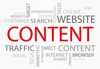 Content words concept, Business and Internet concept