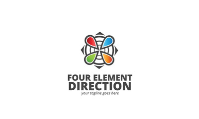 Four Element Direction Logo Template