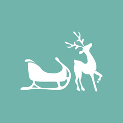 Christmas reindeer icon