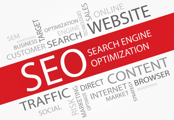 Search Engine Optimization words concept, Business and Internet concept