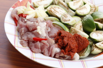 Pork Fried Eggplant Curry