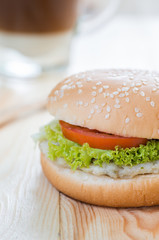 chicken cheese Hamburger