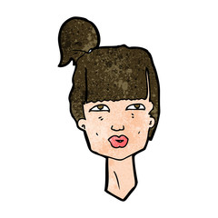 cartoon female head