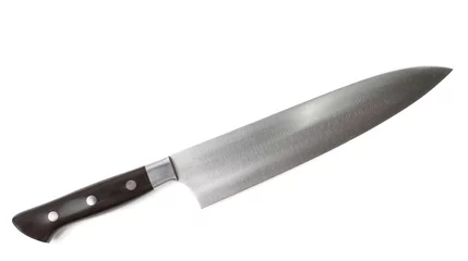 Fotobehang Chef's knife isolated on white © Kondor83