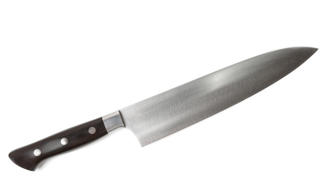 Chef's knife isolated on white