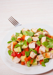salad with chicken and vegetables