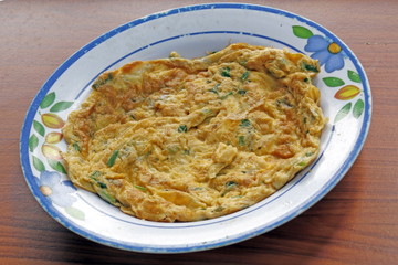 Eat delicious omelette
