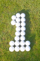 Number One - made with golf balls