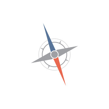 Wind rose, compass icon
