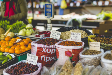 Fruits and Vegetables at City Market in Riga