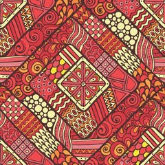 Red Geometric Tribal Pattern