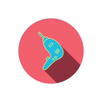 Drill tool icon. Electric jack-hammer sign.