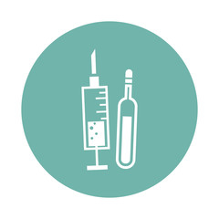 Syringe and ampule icon