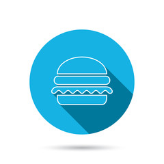 Hamburger icon. Fast food sign.