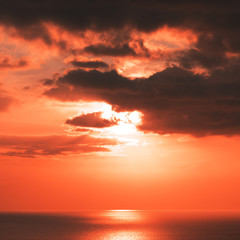 Beautiful Sunset Over Sea