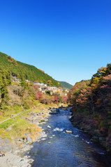 Fototapeta na wymiar 秋晴れの東京　御岳渓谷