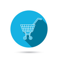 Shopping cart icon. Market buying sign.
