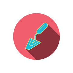 Spatula icon. Finishing repair tool sign.