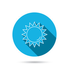 Sun rays icon. Summer sign.