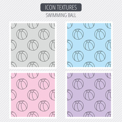 Swimming ball icon. Beach toy sign.