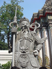 Statue Guarding Wat Pho Temple, Bangkok, Thailand