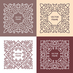 Vintage floral frame collection