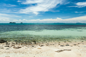 Wild, tropical beach with turquoise water