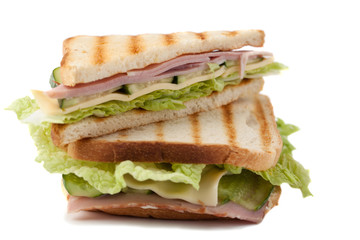 sandwich on a white background