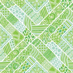 Green Geometric Tribal Pattern
