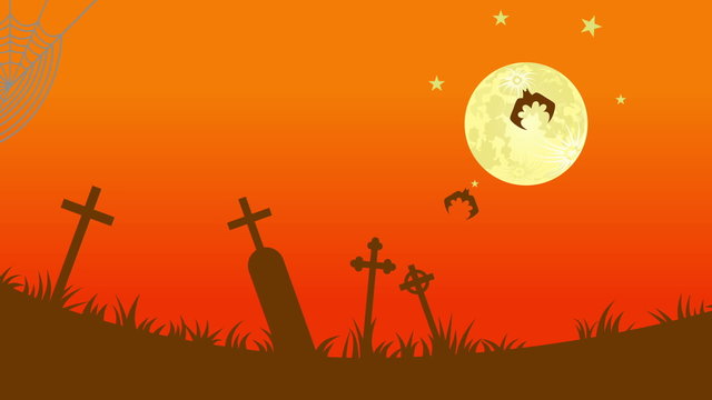 Halloween Jack O-lantern animation-Zoom out