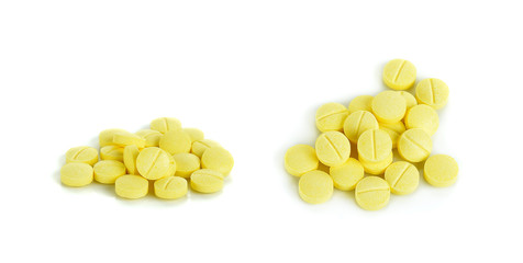 Anti allergy pills isolated on the white background