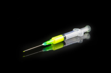 syringe with poison, lethal injection