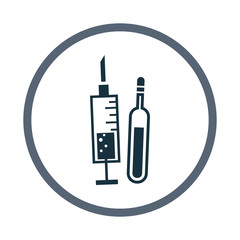 Syringe and ampule icon