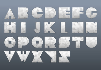 Vector Alphabet Set. Font with Outer Shadow, Filled with - 91264848