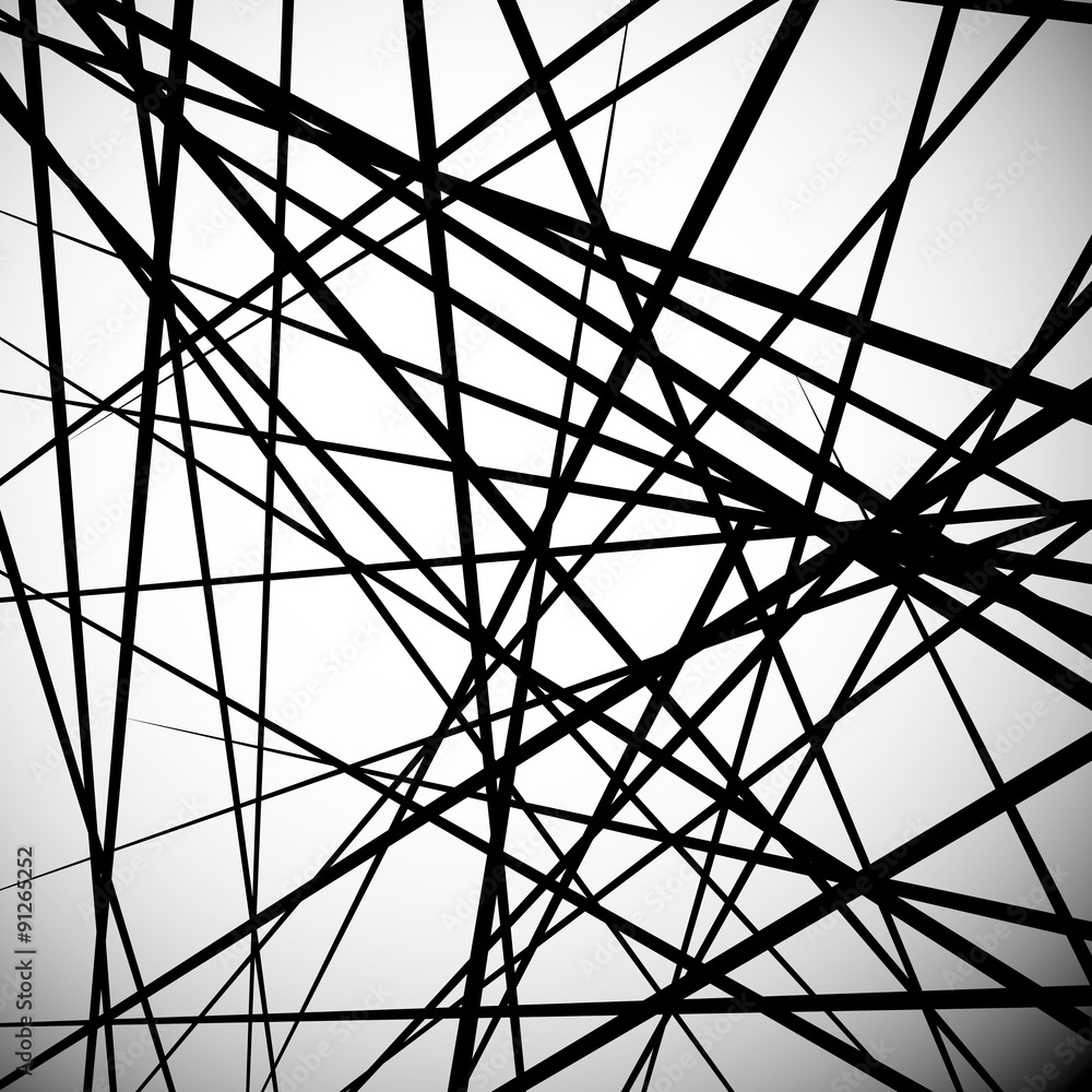 Poster abstract vector. straight, pointed lines placed randomly.