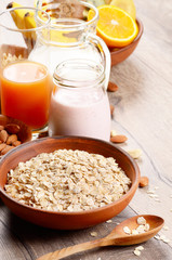 Oats on the table