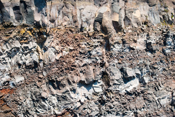 Volcanic lava solified