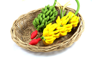 Obraz premium Banana molding clay on isolate background.