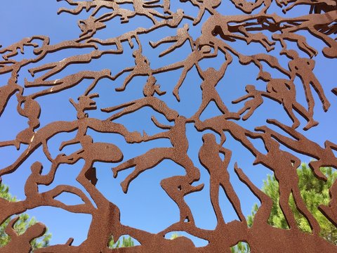 Scultura in ricordo dei partigiani, Yad Vashem, Museo dell'Olocausto, Gerusalemme, Israele