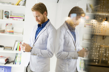 Young man with mobile phone