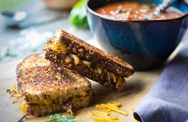 Tomato Soup with Grilled Cheese