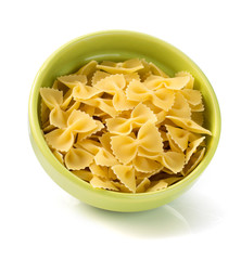 pasta farfalle isolated on white