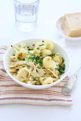 Tasty pasta with cauliflower