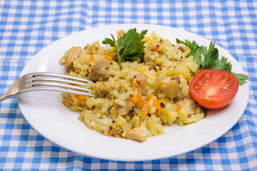 Плов с куриным мясом