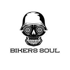 bikers soul concept with skull