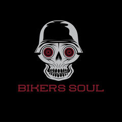 bikers soul concept with skull