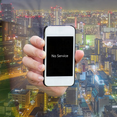 One show warning 'no service' on smartphone