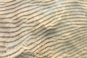 sand on the sea shallow water of Baltic sea