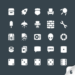 Set of Office and Media Icons